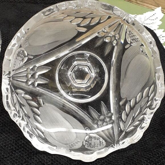 Beyer crystal  candy dish from Poznan Poland- 19th century - Picture 5 of 8